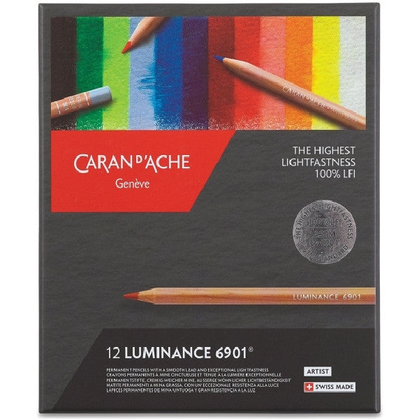 Lápis de Cor Caran d'Ache Luminance 12 Cores